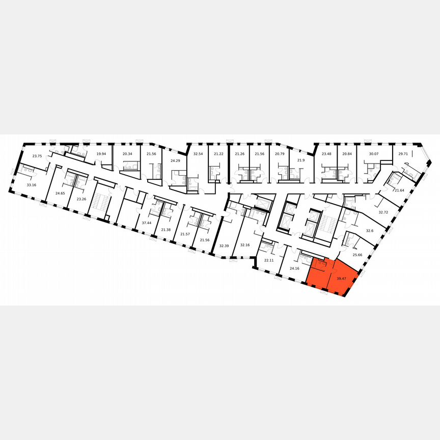 1-к. апартаменты, 39,5 м², 9/15 эт.