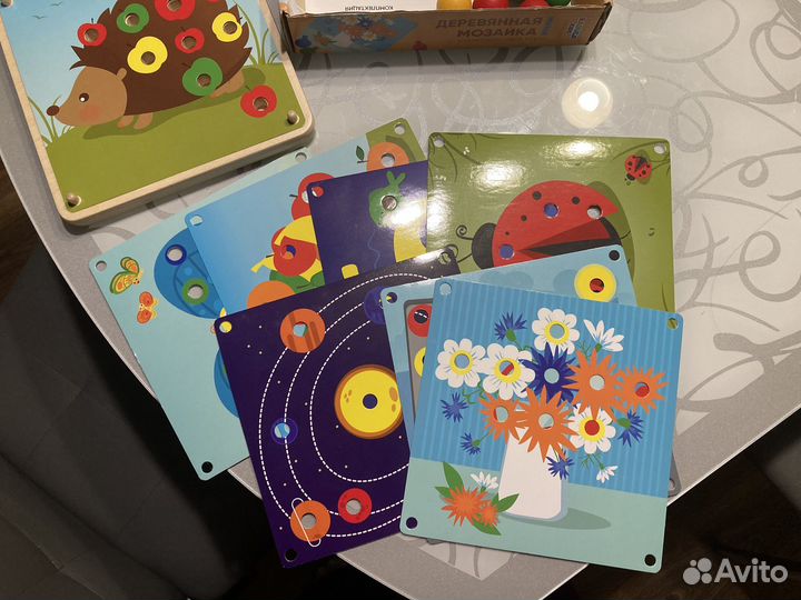 Деревянная мозаика мини/лото животные Raduga kids