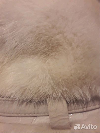 Шапка из белой норки