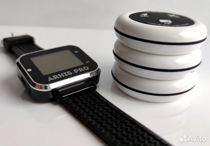 Кнопка вызова официанта в ассортименте с часами