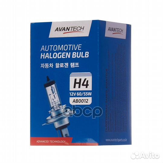 Лампа головного света Avantech H4 (HB2) 12V 60