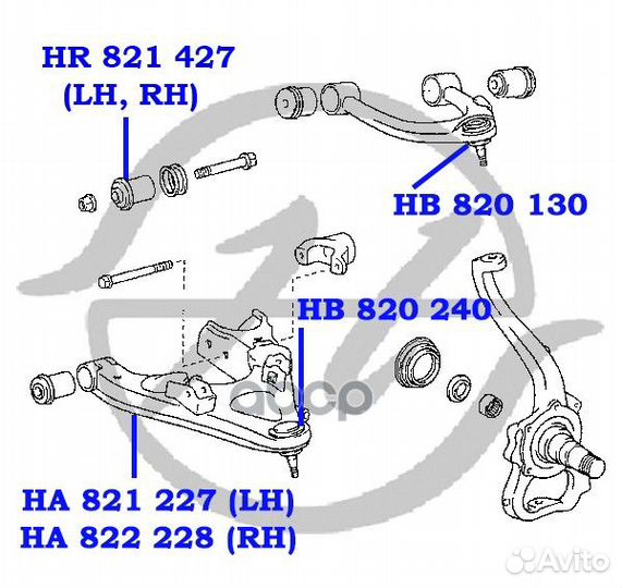 HA 822 228 - рычаг передней подвески правый Toyota