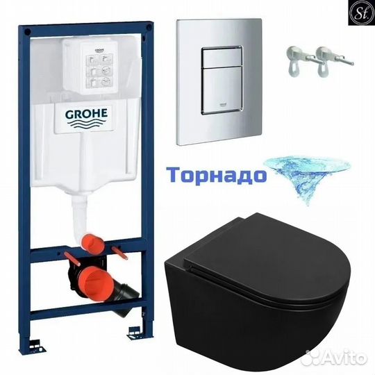 Инсталляция с унитазом, инсталляция grohe Rapid SL