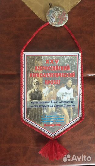 Вымпел и значок с С.Есениным