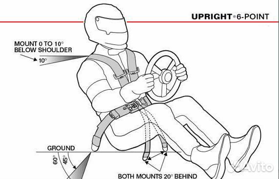 Ремни безопасности 4 точечные g-force