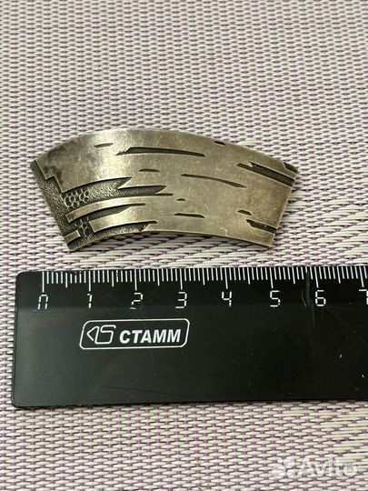 Брошь Березка серебряная, серебро 875 пробы СССР
