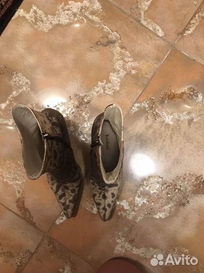 Итальянские Ботильоны Ботинки кожаные Baldinini