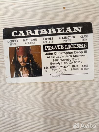 Сувенирные водительские права