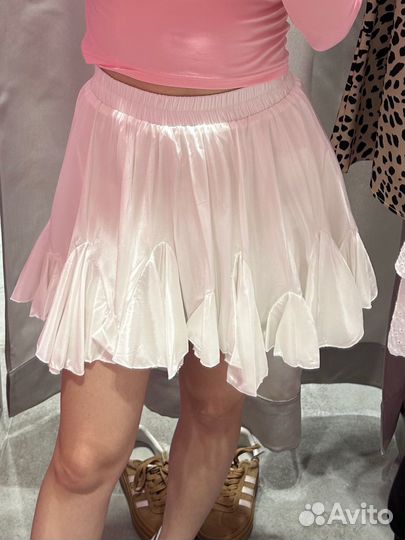 Юбка белая мини