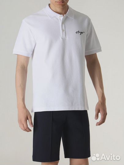 Поло хлопковое hugo