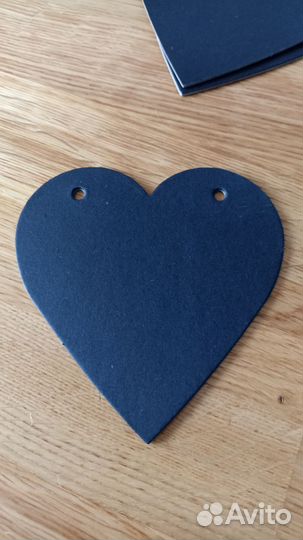 Декор чёрное сердечко 10 штук