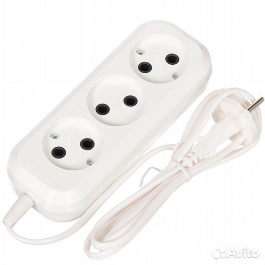 Удлинитель сетевой 3гн. 1,5м б/з 6А