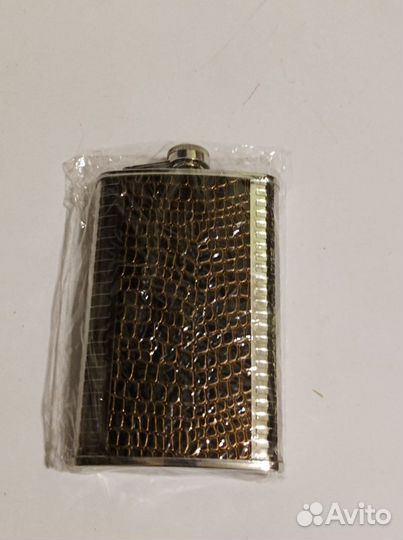 Фляжка металл+кожа Германия