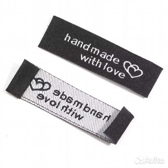 Тканевая Бирка для одежды 'Handmade'