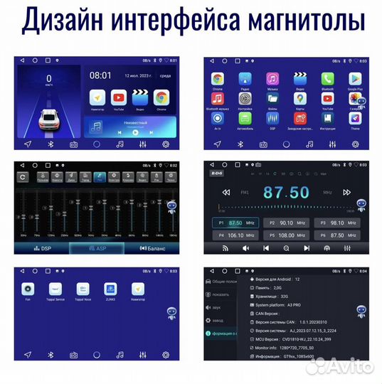 Магнитола 2Din 10 дюймов 4/64 Wifi/Carplay