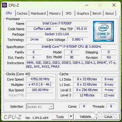 I7 9700kf+asus maximus IX z270+32gb+куллер