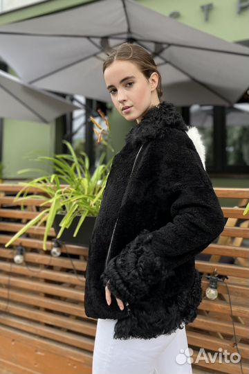 Дубленка натуральная овчина женская 44-46