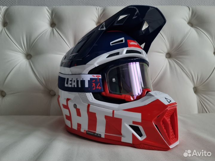 Шлем Leatt 7.5 KIT Enduro royal + очки Velocity4.5