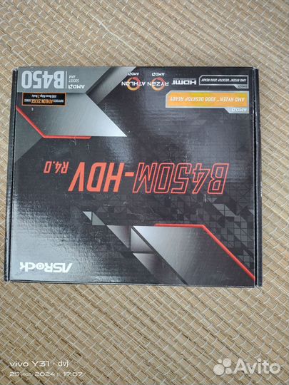 Материнская плата ASRock b450M-HDV R4.0