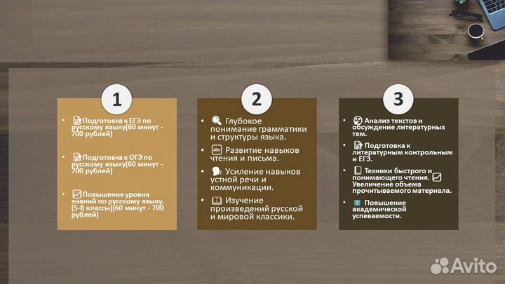Услуги репетитора