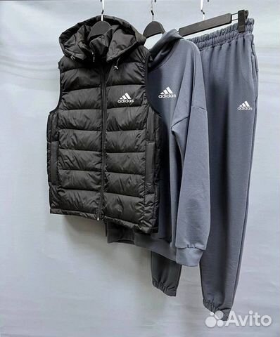 Спортивный костюм мужской Adidas тройка с жилеткой объявление продам
