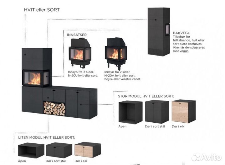 Печь-камин Nordpeis Box Black