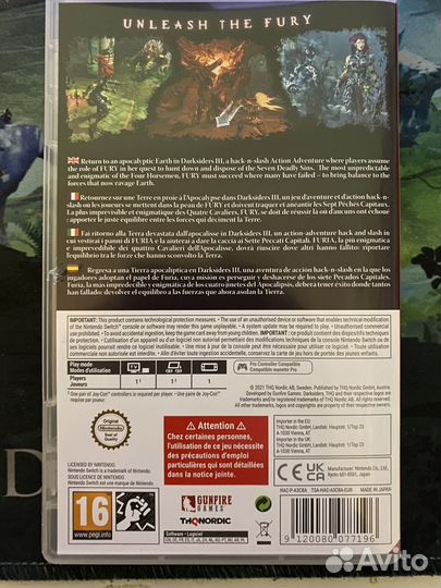 Darksiders 3 nintendo switch