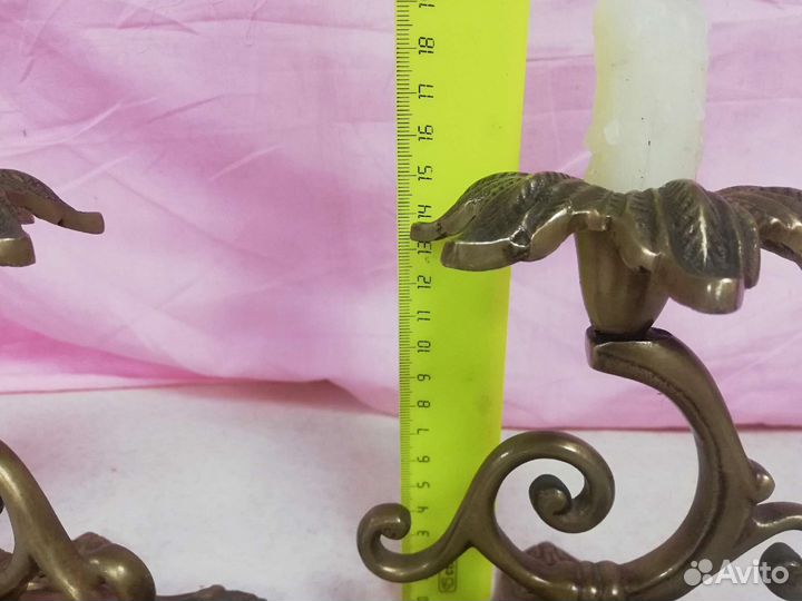 Парные подсвечники канделябры бронза