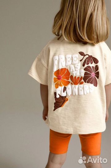Летний Костюм Zara для девочек 98,104,110,116,128