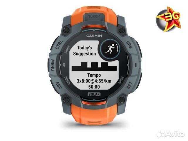 Часы Garmin Instinct 3 50 mm Solar Grey Orange 010-02935-01