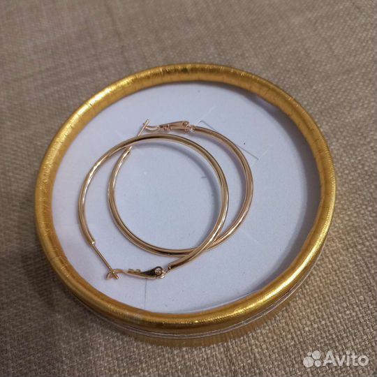 Серьги конго премиальное качество, 4см