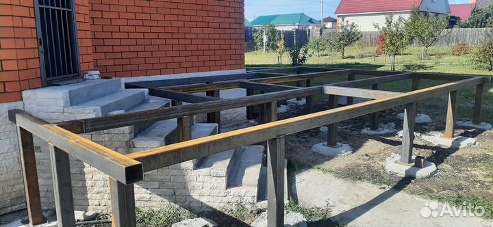 Фундамент на металлокаркассе