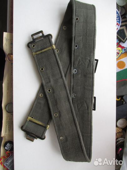 Английский армейский ремень, хлопок. До 125 см