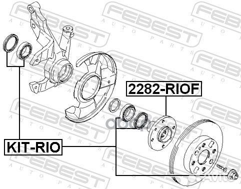 Ступица колеса KIA RIO 00-05 пер. 2282-riof Febest