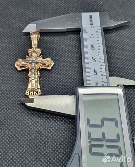 Золотой крест, крестик(новый) 585
