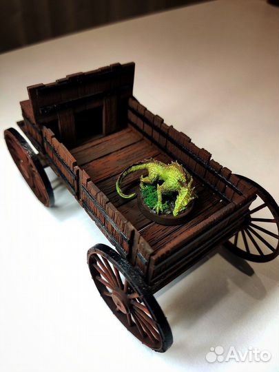 Миниатюра Телега Повозка для нри, Днд DND
