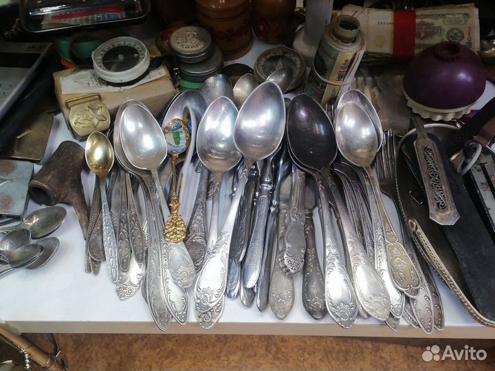 Мельхиоровые столовые приборы СССР