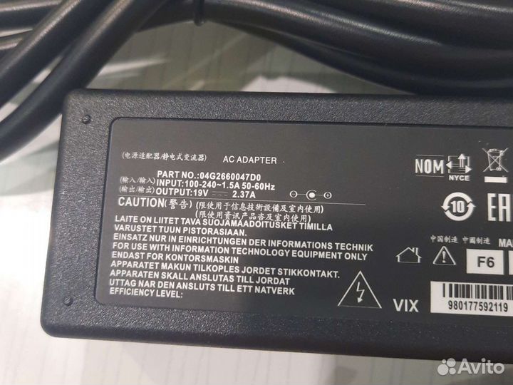 Блок питания для ноутбука asus 19v2,37а(4,0*1,35)