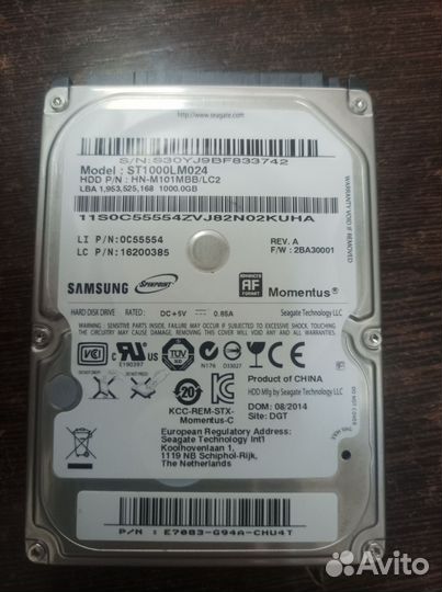 Жесткий диск для ноутбука 1 тб