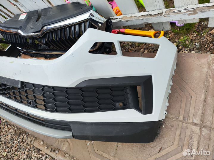 Бампер передний Skoda Kodiaq 1 NS7 рестайлинг