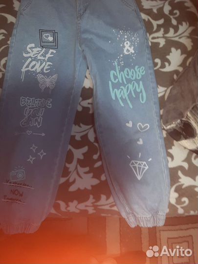 Джинсы для девочки 134 140р