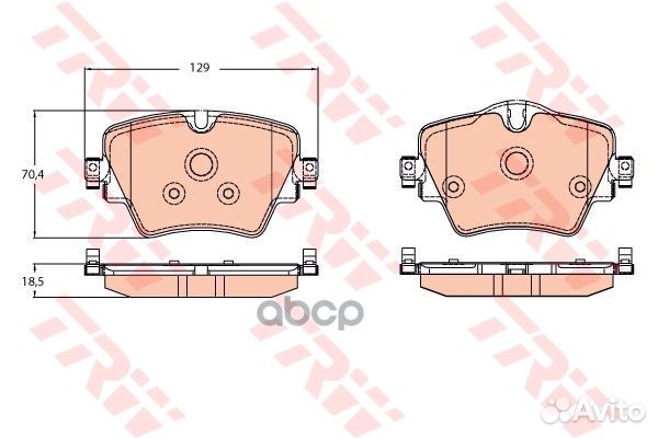 Колодки передние BMW X1 F48 GDB2098 GDB2098 TRW