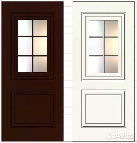 Деревянная входная утеплённая дверь. Модель 18С