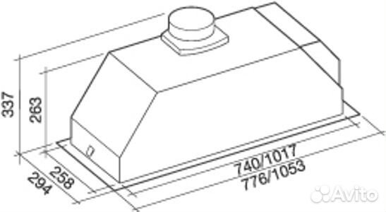 Вытяжка falmec gruppo incasso 105 IX (800) ECP cgi