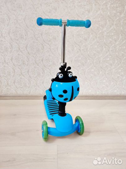 Самокат детский 3х колесный колеса светятся