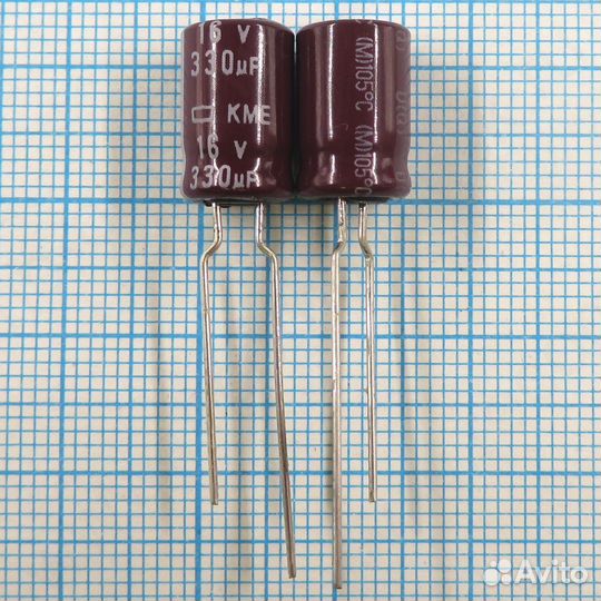330uF 16v 16v330uF 8x12 KME - Электролитический ко