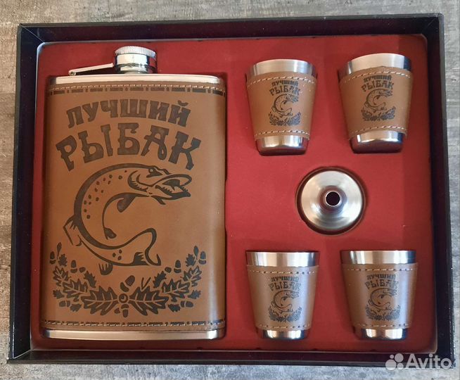 Фляга для алкоголя, подарочный набор, 8 видов