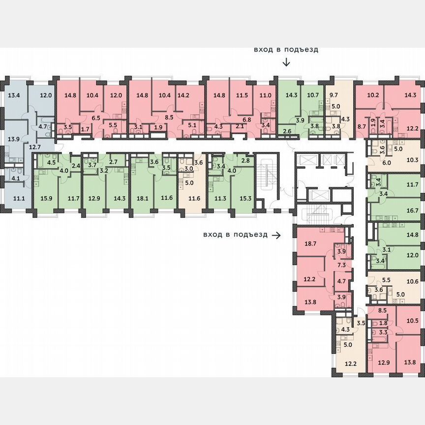 Квартира-студия, 24,8 м², 16/19 эт.