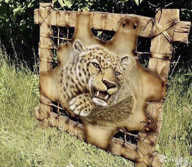 Панно из натуральной кожи Тигр