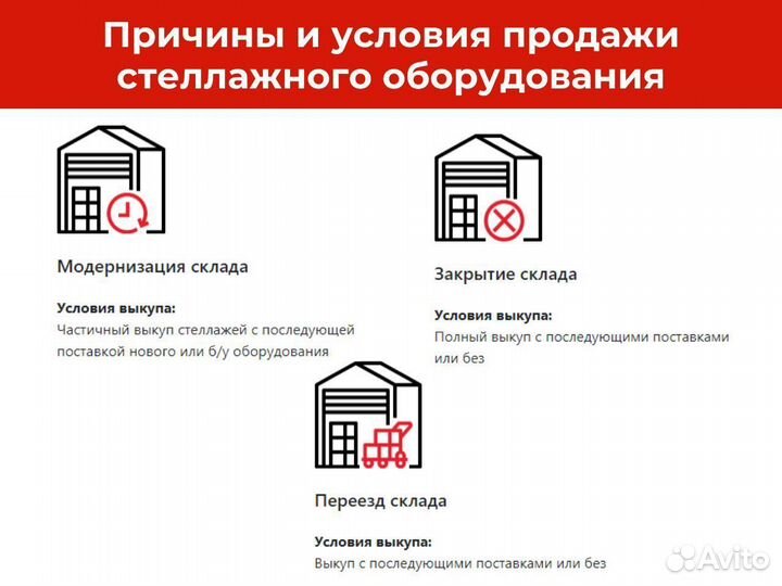 Выкуп стеллажного оборудования